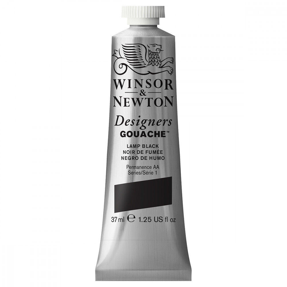 Tinta Guache Winsor & Newton Designers 37ml S1 337 Lamp Black